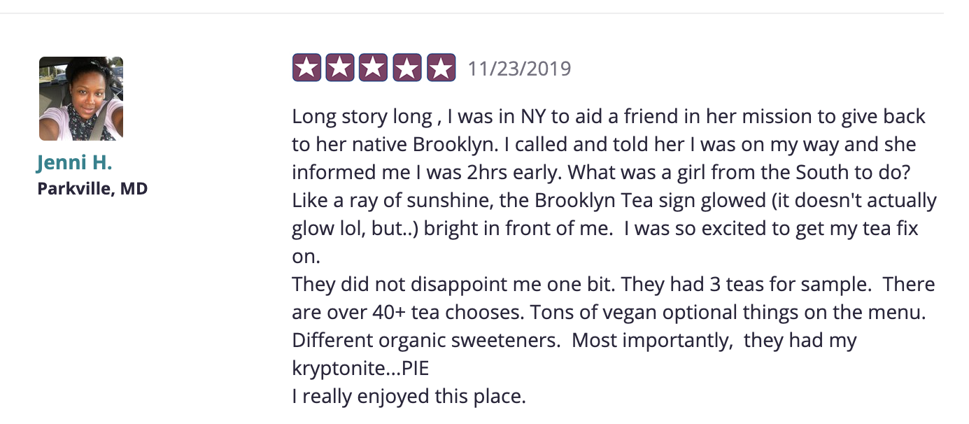 Black Business Marketplace - Brooklyn Tea Reviews