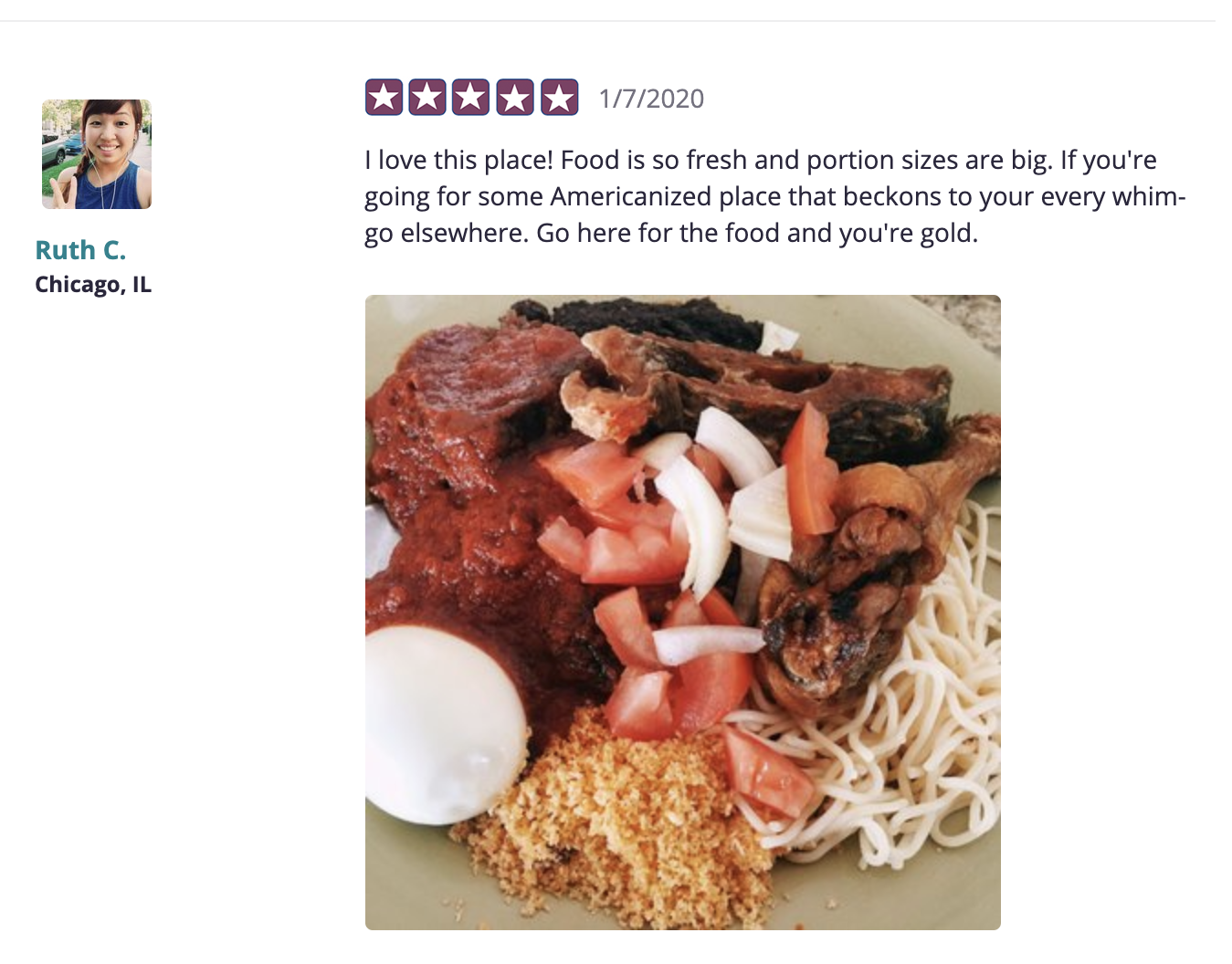 Black Business Marketplace - Grace's African Restaurant Reviews