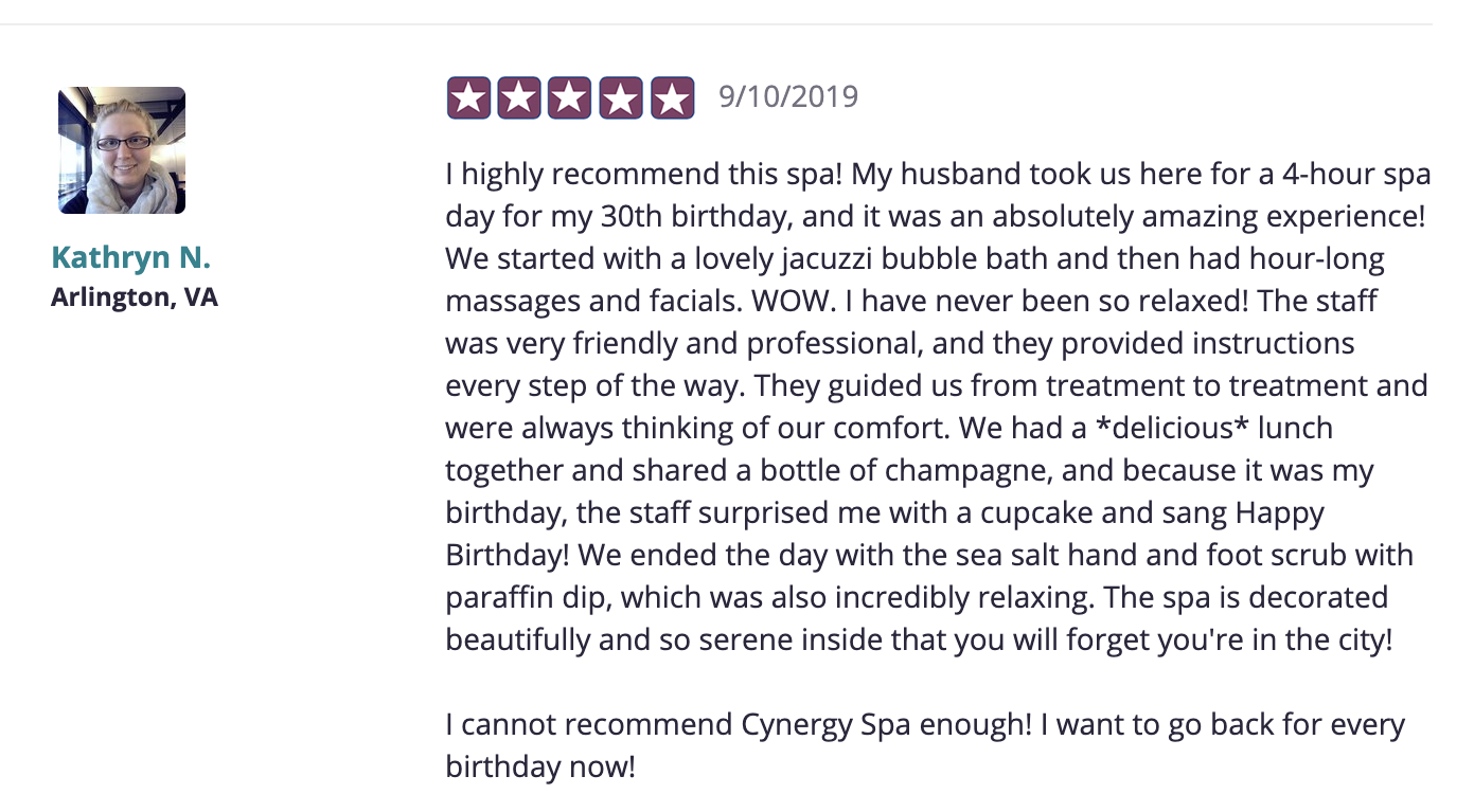 Black Business Marketplace - Cynergy Spa Reviews